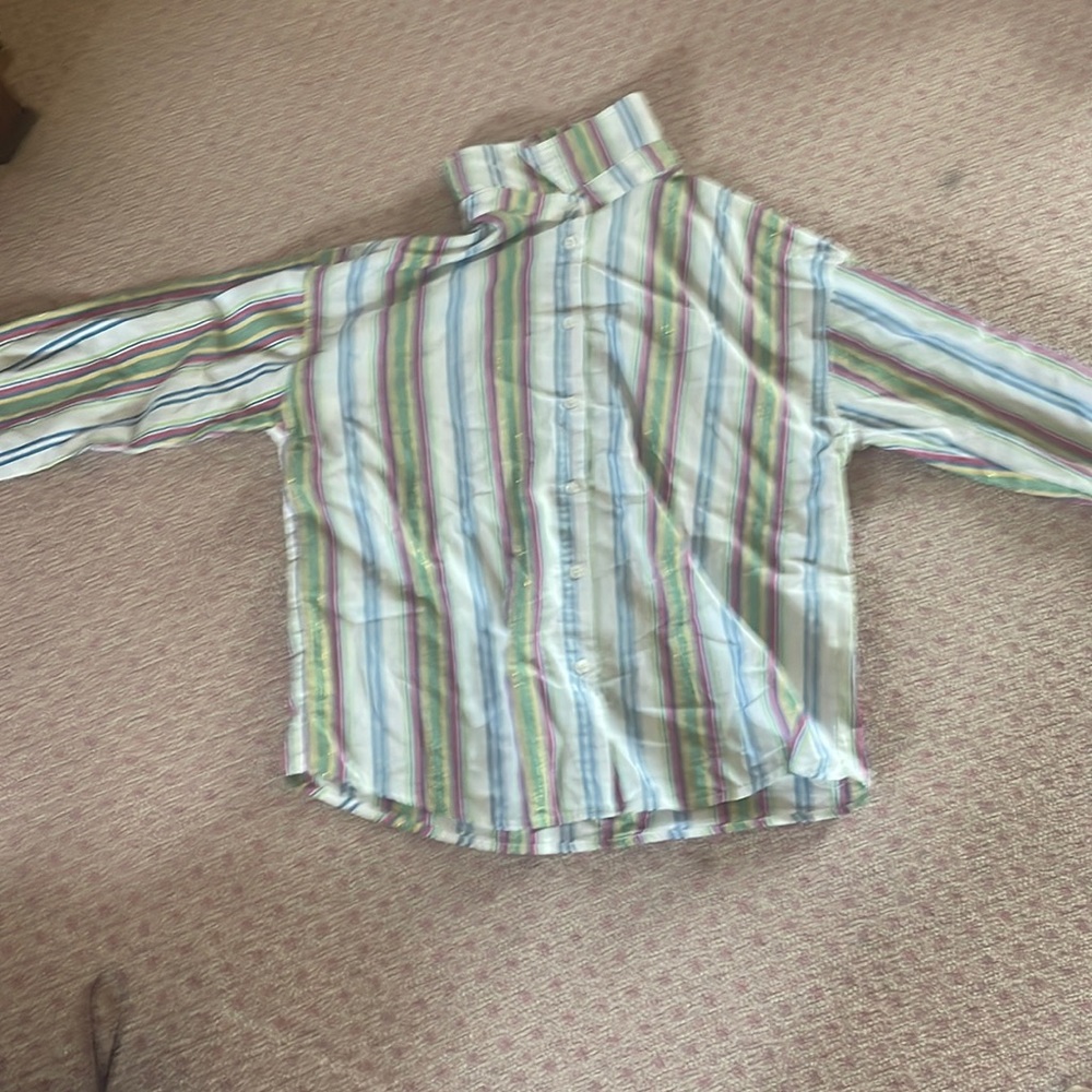 Vrg girl multi color linen shirt